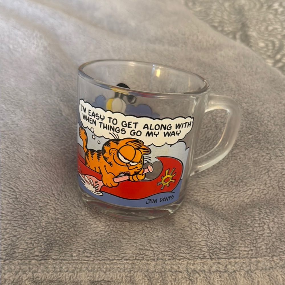 Antique 1978 McDonald’s Garfield Glass Mug